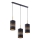 Pendelleuchte mit Kabel BOGART 3xE27/15W/230V schwarz/gold