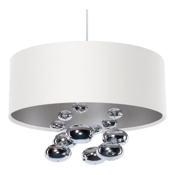 Pendelleuchte mit Kabel BUBBLE 1xE27/60W/230V, Durchmesser 50 cm, weiß