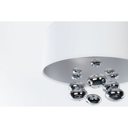 Pendelleuchte mit Kabel BUBBLE 1xE27/60W/230V, Durchmesser 50 cm, weiß