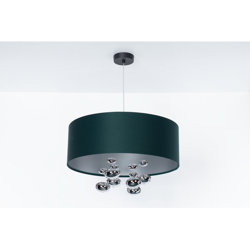 Pendelleuchte mit Kabel BUBBLE 1xE27/60W/230V, Ø 50 cm, grün