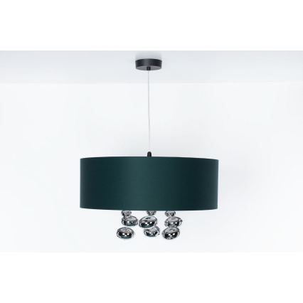 Pendelleuchte mit Kabel BUBBLE 1xE27/60W/230V, Ø 50 cm, grün