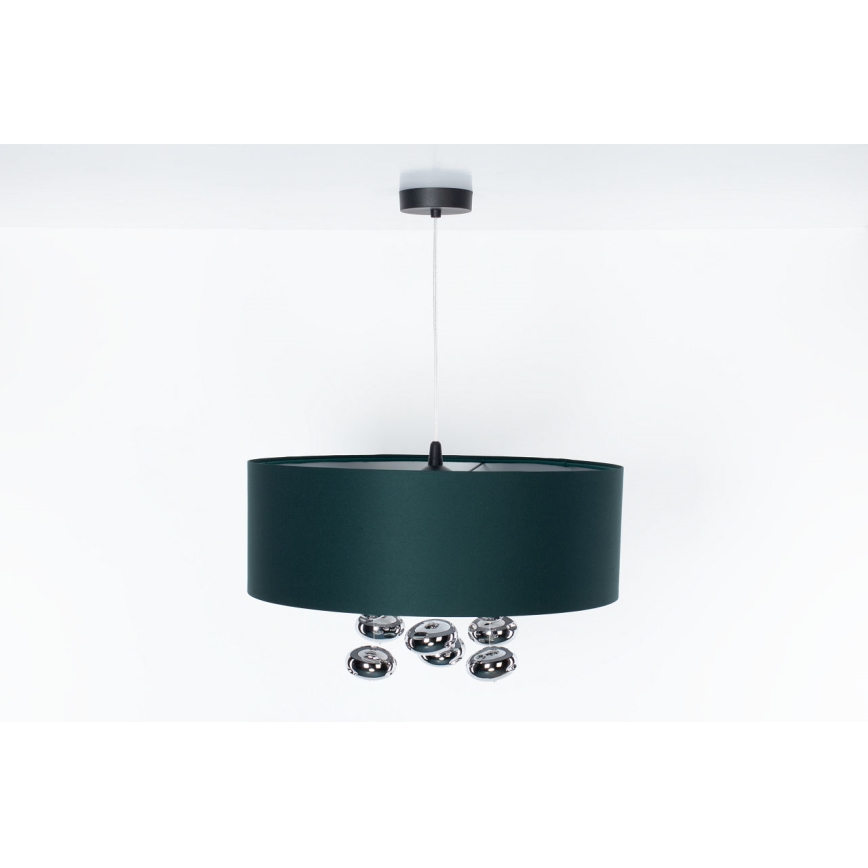Pendelleuchte mit Kabel BUBBLE 1xE27/60W/230V, Ø 50 cm, grün
