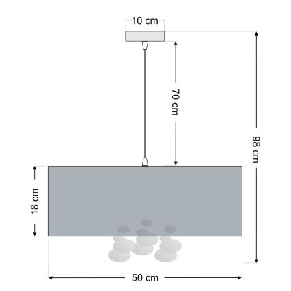 Pendelleuchte mit Kabel BUBBLE 1xE27/60W/230V, Ø 50 cm, grün