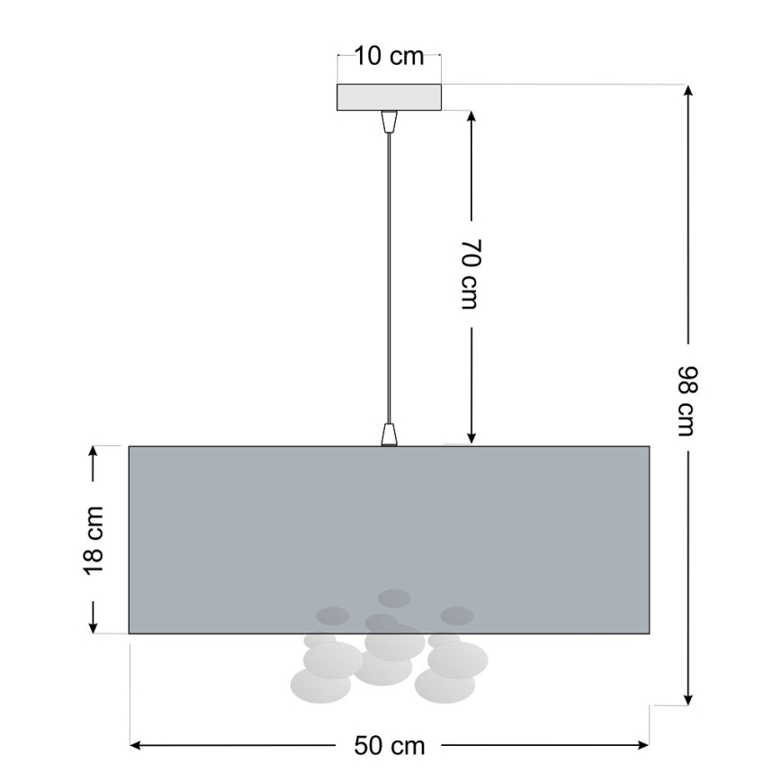 Pendelleuchte mit Kabel BUBBLE 1xE27/60W/230V, Ø 50 cm, grün