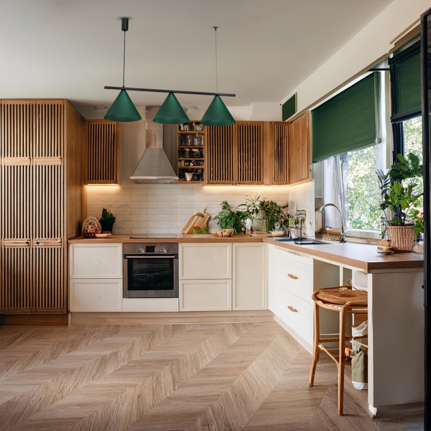 Pendelleuchte mit Kabel CAPITAL 3xGX53/15W/230V, grün