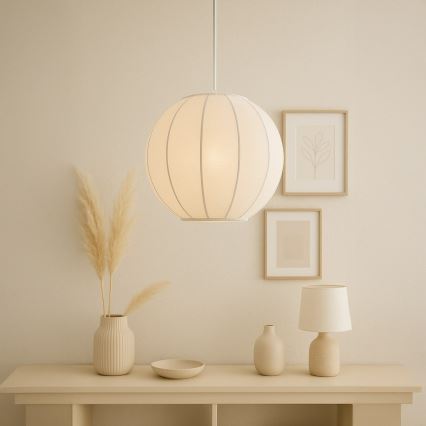 Pendelleuchte mit Kabel DANA 1x E27/15W/230V Ø 25 cm weiß