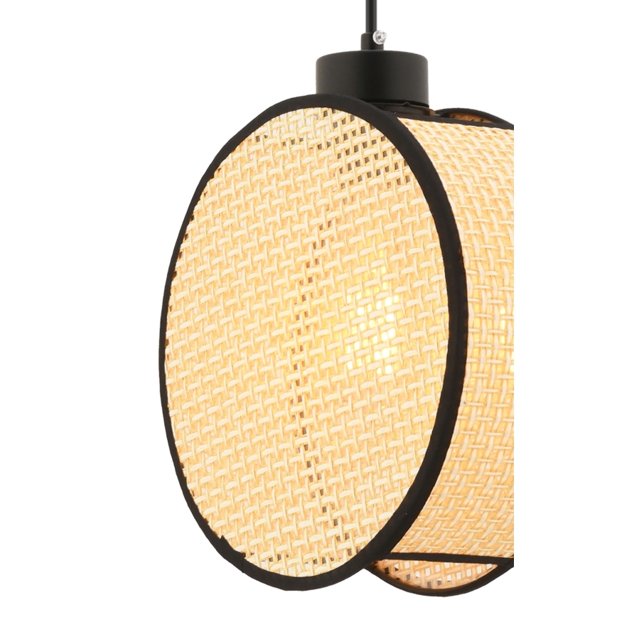 Pendelleuchte mit Kabel DRUM 1xE27/60W/230V beige/schwarz