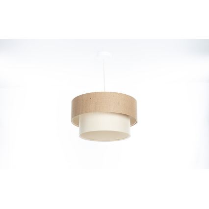 Pendelleuchte mit Kabel DUO 1xE27/60W/230V Ø 40 cm Beige/Creme
