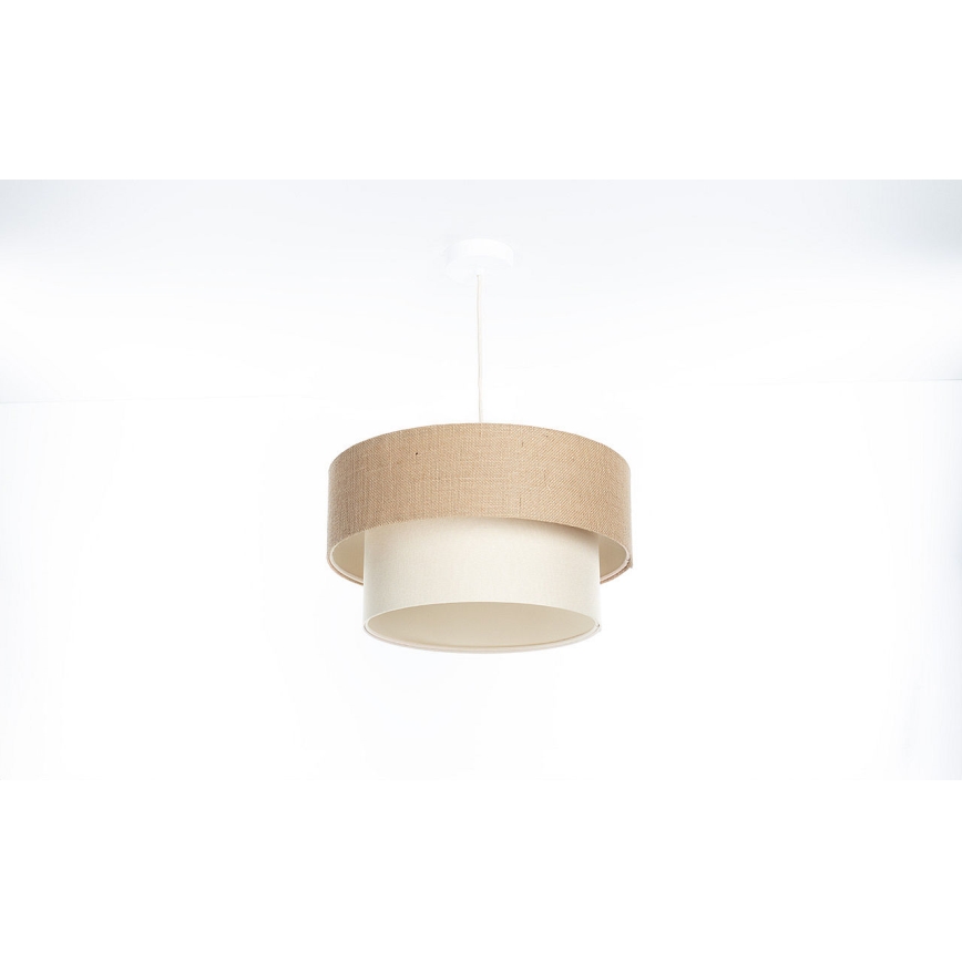 Pendelleuchte mit Kabel DUO 1xE27/60W/230V Ø 40 cm Beige/Creme