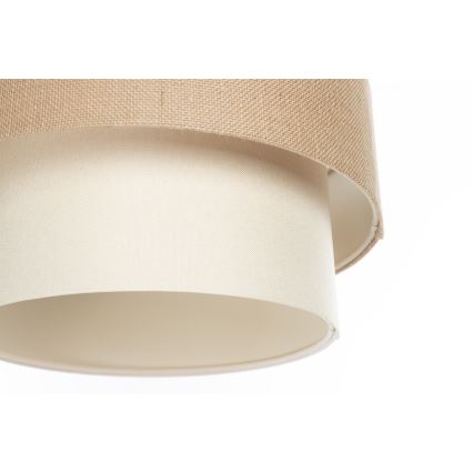 Pendelleuchte mit Kabel DUO 1xE27/60W/230V Ø 40 cm Beige/Creme