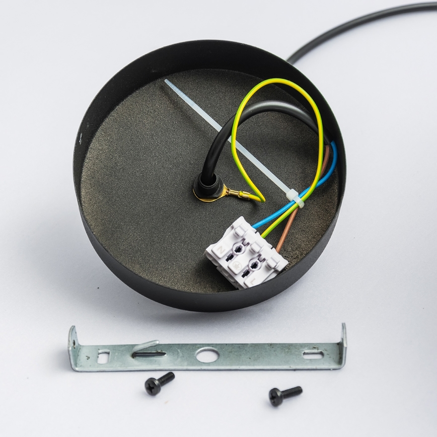 Pendelleuchte mit Kabel ECLIPSE 1xE27/15W/230V schwarz/weiß