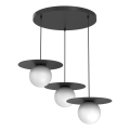 Pendelleuchte mit Kabel FLAT 3xE27/15W/230V schwarz