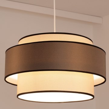 Pendelleuchte mit Kabel GRACE 1xE27/60W/230V, Ø 40 cm, creme/grau