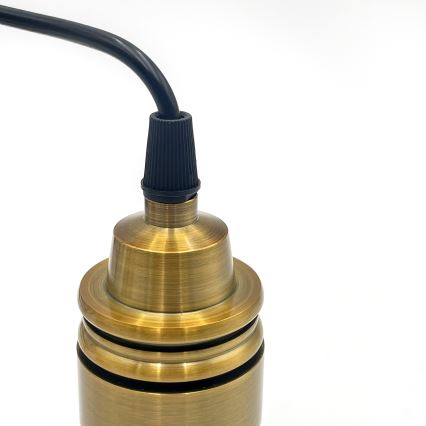 Pendelleuchte mit Kabel HECTOR 1xE27/15W/230V weiß/messing Ø 20 cm