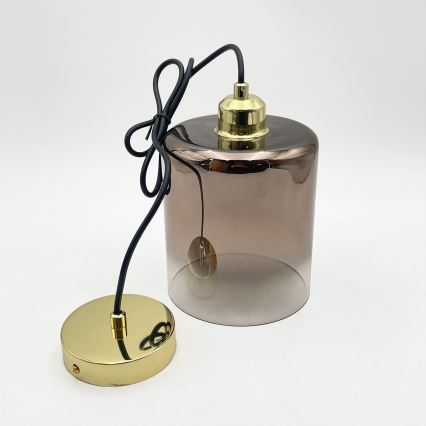 Pendelleuchte mit Kabel LIAH 1xE27/15W/230V gold/rauchbraun