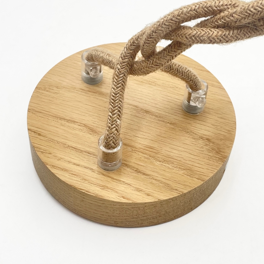 Pendelleuchte mit Kabel LOOMIS 3xE27/15W/230V 83 cm beige/Eiche