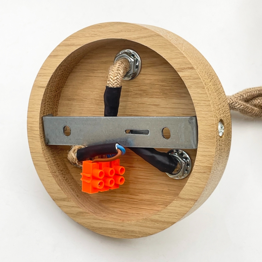 Pendelleuchte mit Kabel LOOMIS 3xE27/15W/230V 83 cm beige/Eiche