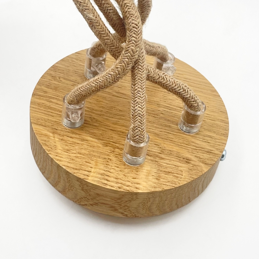 Pendelleuchte mit Kabel LOOMIS 5xE27/15W/230V 130 cm beige/Eiche