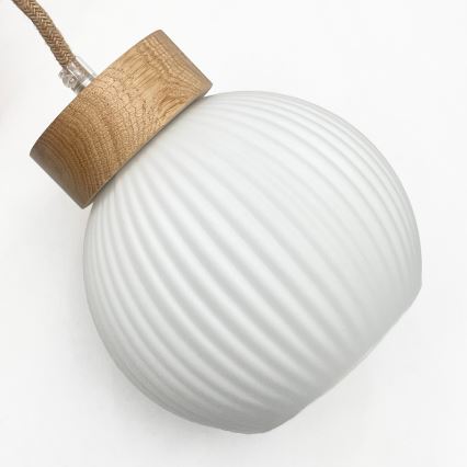 Pendelleuchte mit Kabel LOOMIS 5xE27/15W/230V 130 cm beige/Eiche