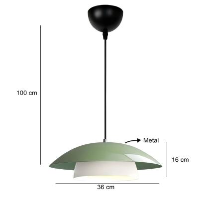 Pendelleuchte mit Kabel MOONLIGH 1xE27/40W/230V grün