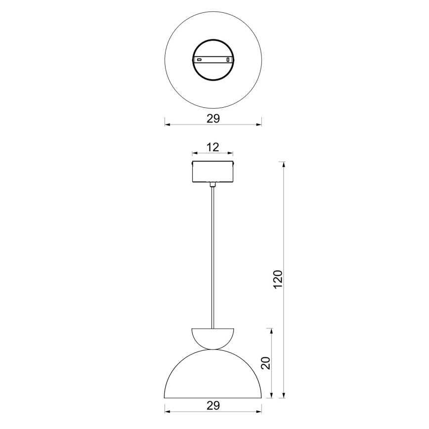 Pendelleuchte mit Kabel NEVIS 1xE27/15W/230V Ø 29 cm braun