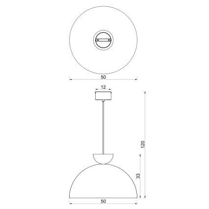 Pendelleuchte mit Kabel NEVIS 1xE27/15W/230V Ø 50 cm burgunderrot