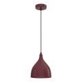Pendelleuchte mit Kabel NOAK CLASSIC 1xE27/15W/230V burgunderrot