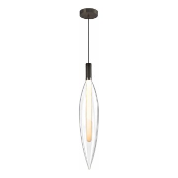 Pendelleuchte mit Kabel NORDIC 1xG9/5W/230V schwarz/transparent