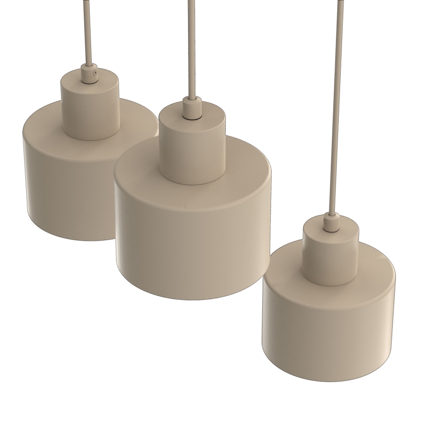 Pendelleuchte mit Kabel PARKLA 3xE27/15W/230V beige