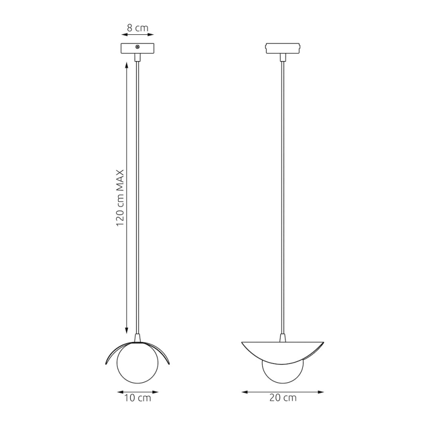 Pendelleuchte mit Kabel RITUAL 1xG9/8W/230V beige