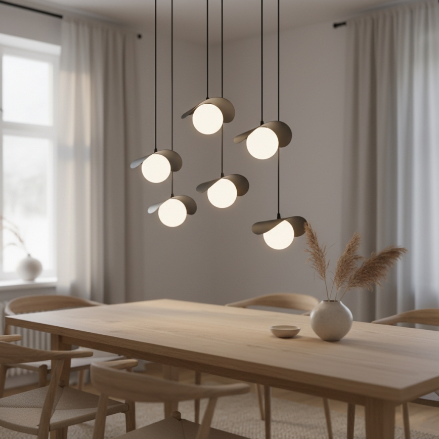 Pendelleuchte mit Kabel RITUAL 6xG9/8W/230V schwarz