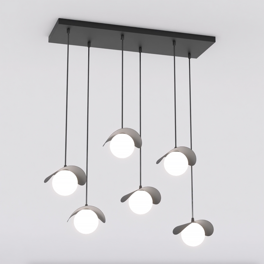 Pendelleuchte mit Kabel RITUAL 6xG9/8W/230V schwarz