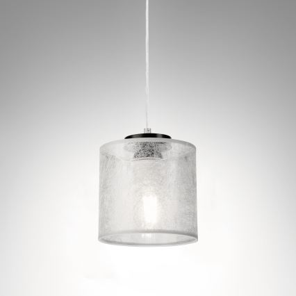 Pendelleuchte mit Kabel ROSA 1xE27/60W/230V schwarz/grau