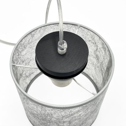 Pendelleuchte mit Kabel ROSA 1xE27/60W/230V schwarz/grau