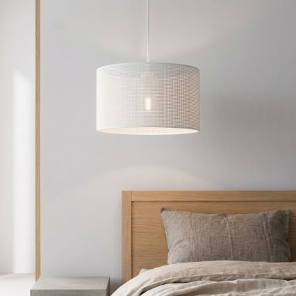 Pendelleuchte mit Kabel SIRJA PLISADO 1xE27/15W/230V Ø 35 cm weiß