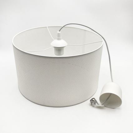 Pendelleuchte mit Kabel SIRJA PLISADO 1xE27/15W/230V Ø 35 cm weiß