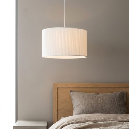 Pendelleuchte mit Kabel SIRJA PLISADO 1xE27/15W/230V Ø 35 cm weiß