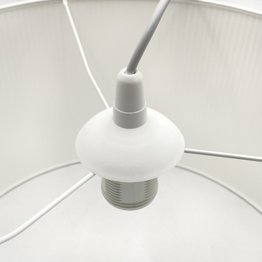 Pendelleuchte mit Kabel SIRJA PLISADO 1xE27/15W/230V Ø 35 cm weiß