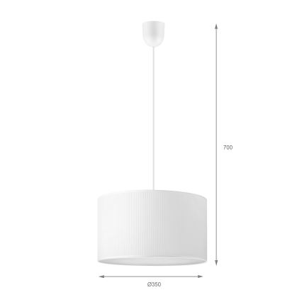 Pendelleuchte mit Kabel SIRJA PLISADO 1xE27/15W/230V Ø 35 cm weiß