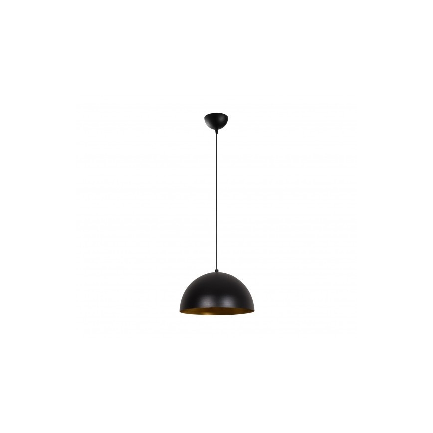 Pendelleuchte mit Kabel SIVANI 1xE27/40W/230V Ø 30 cm schwarz/kupfer