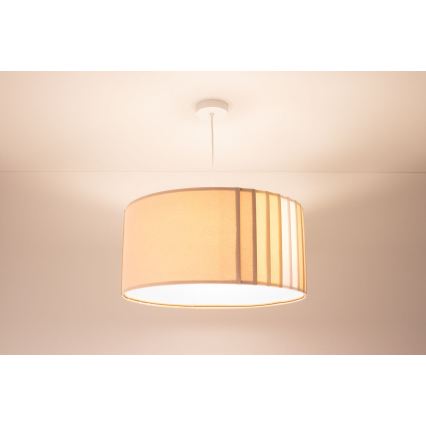 Pendelleuchte mit Kabel STRIPES 1xE27/60W/230V Ø 60 cm beige