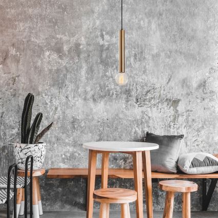 Pendelleuchte mit Kabel TEMPO 1xE27/40W/230V goldfarben