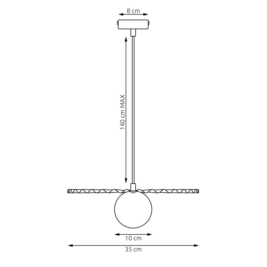 Pendelleuchte mit Kabel UMBRA 1xG9/8W/230V beige