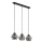 Pendelleuchte mit Kabel ZULIA 3xE27/15W/230V schwarz/rauchschwarz