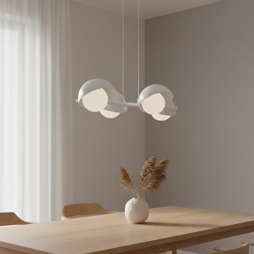 Pendelleuchte mit Kabelaufhängung BOOM 4xG9/8W/230V weiß