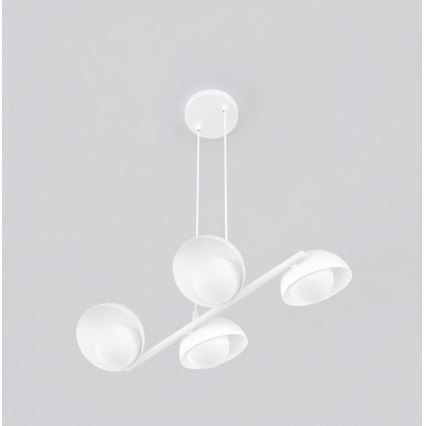 Pendelleuchte mit Kabelaufhängung BOOM 4xG9/8W/230V weiß