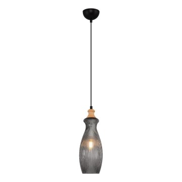 Pendelleuchte mit Kabelaufhängung BOTTLE 1xE14/4W/230V rauchfarben