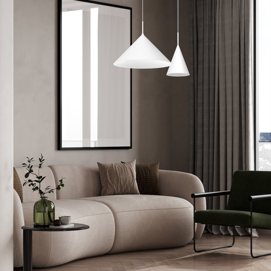 Pendelleuchte mit Kabelaufhängung CAPITAL 1xGX53/15W/230V Ø 46 cm weiß