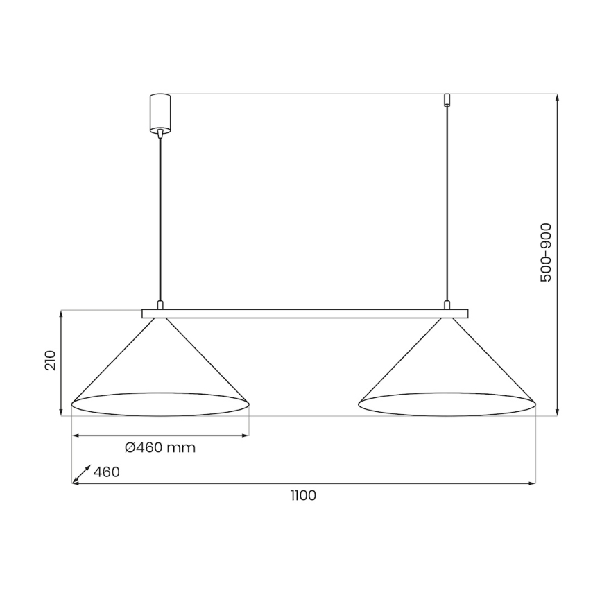 Pendelleuchte mit Kabelaufhängung CAPITAL 2xGX53/15W/230V weiß