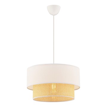 Pendelleuchte mit Kabelaufhängung ECHO 1xE27/60W/230V creme/beige